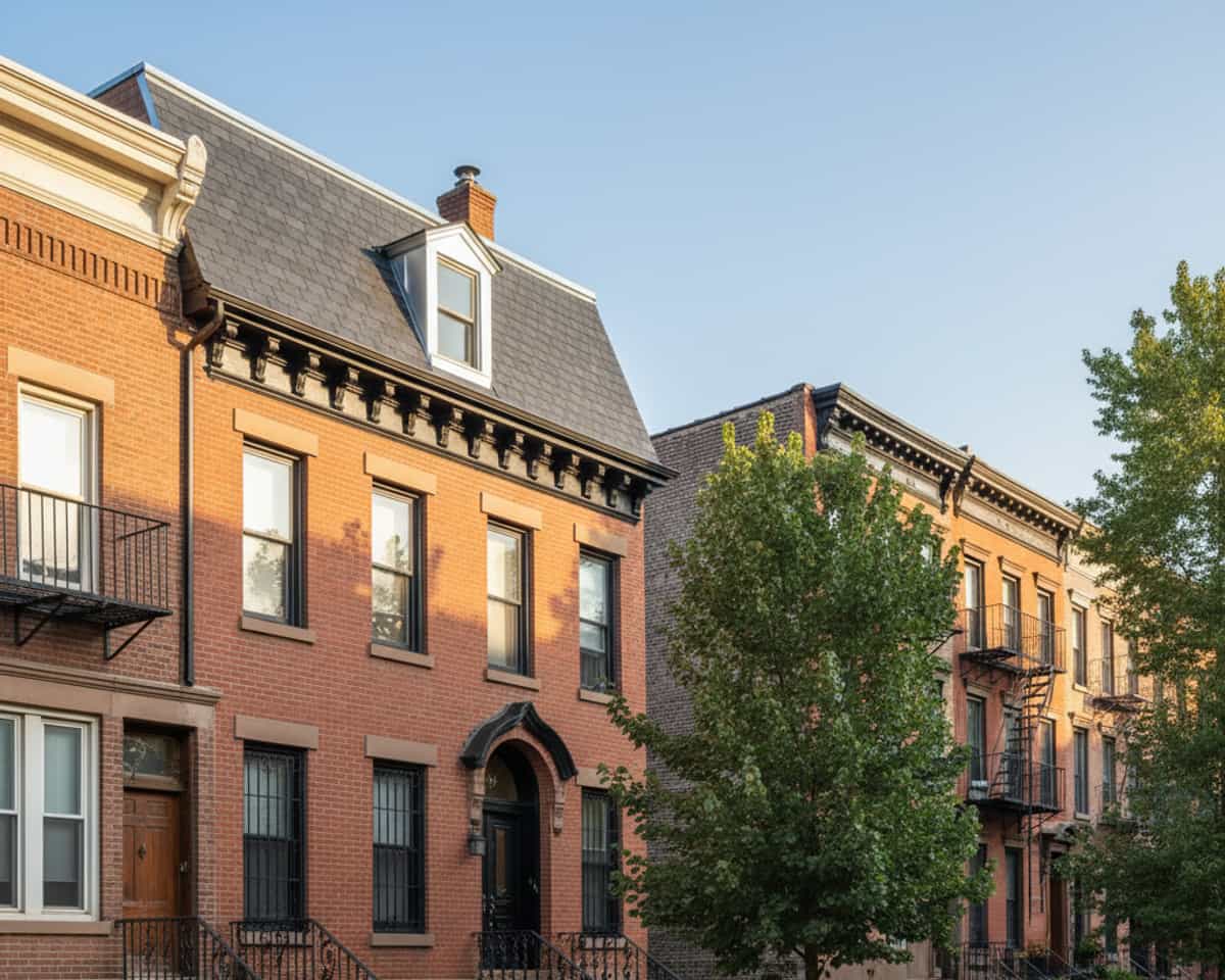 TipTop Roofing team working on a residential roof in Bedford-Stuyvesant, showing local expertise