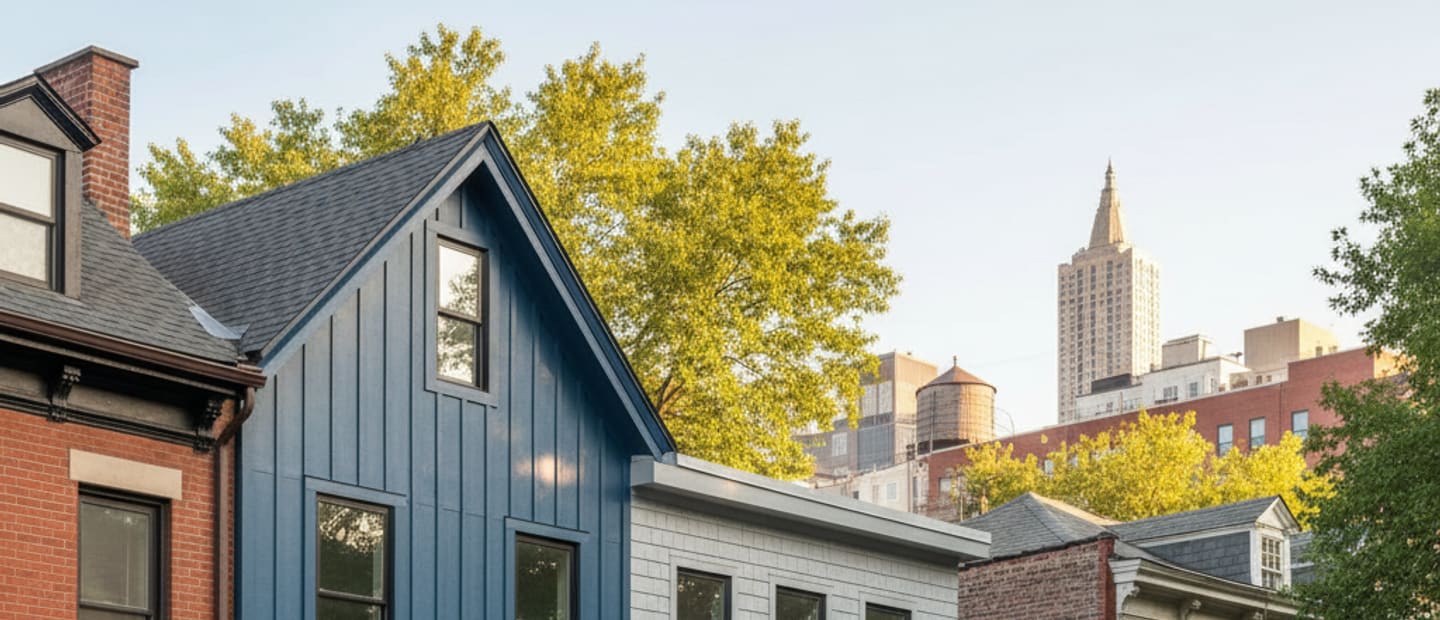 A beautiful residential home with pristine new siding reflecting sunlight, enhancing its curb appeal.